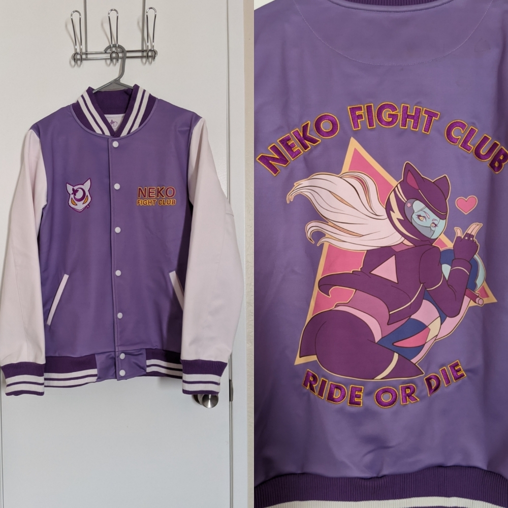 Anime Neko Fight Club Varsity Jacket